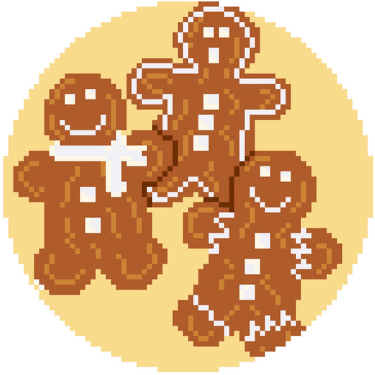 Gingerbread Men Round