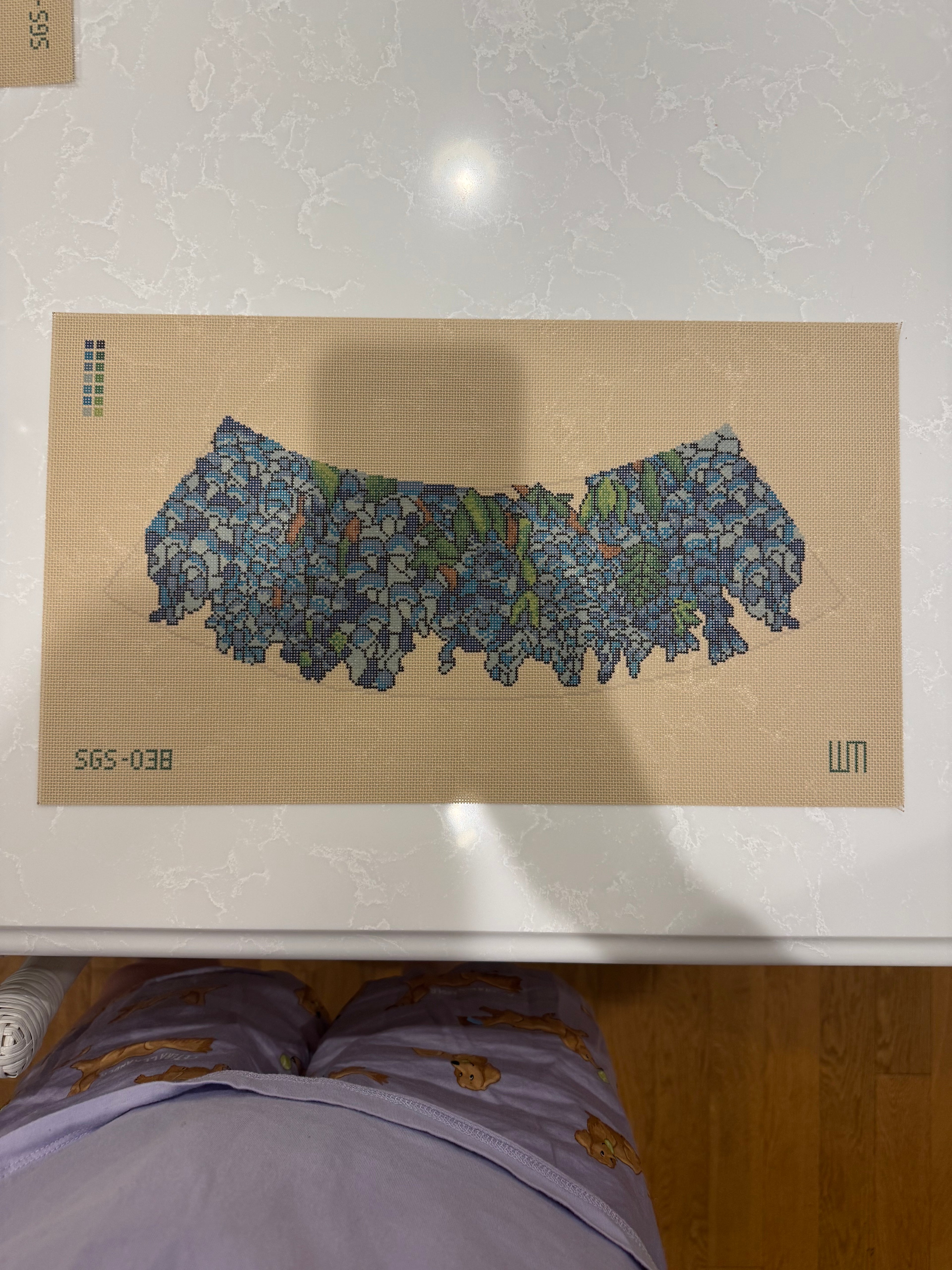 Wisteria Lampshade Blue
